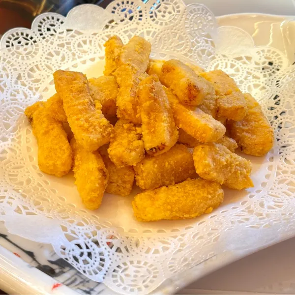 Calabaza con yema de huevo al frito