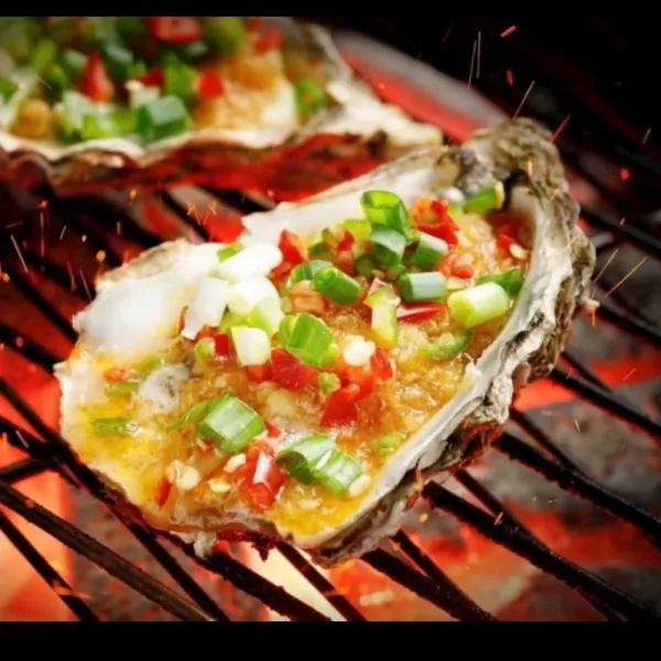 OSTRAS CON SALSA DE AJO