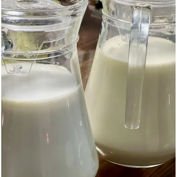 leche de coco con huevos